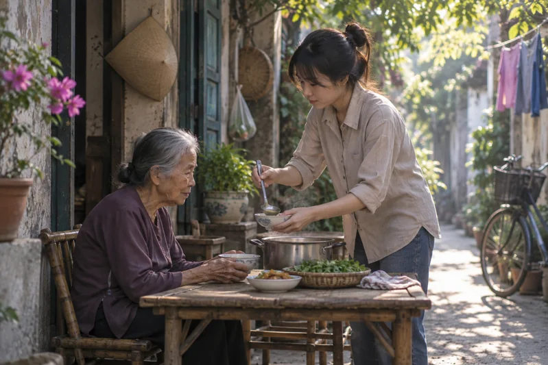 Cảnh minh họa đời sống cho một đoạn trong Câu 11.