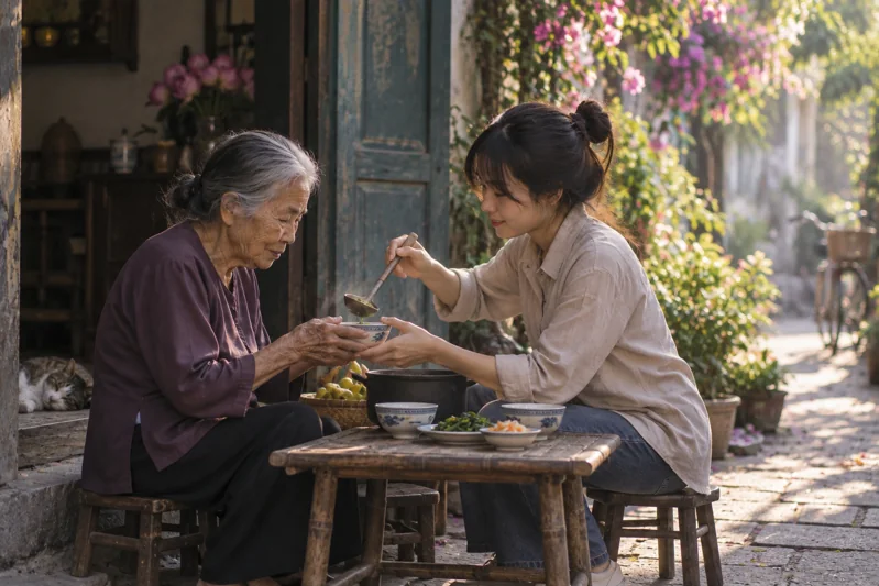 Cảnh minh họa đời sống cho một đoạn trong Câu 11.
