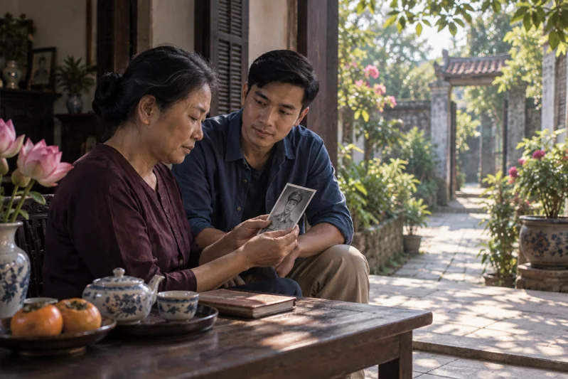 Cảnh minh họa đời sống cho một đoạn trong Câu 18.