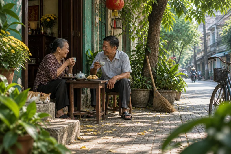 Cảnh minh họa đời sống cho một đoạn trong Câu 20.