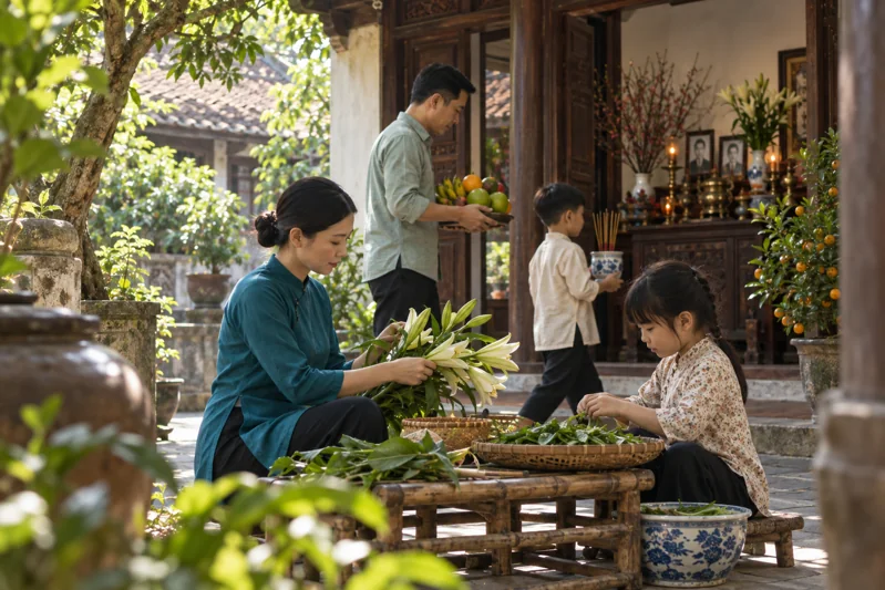 Cảnh minh họa đời sống cho một đoạn trong Câu 21.