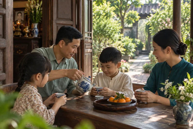 Cảnh minh họa đời sống cho một đoạn trong Câu 21.