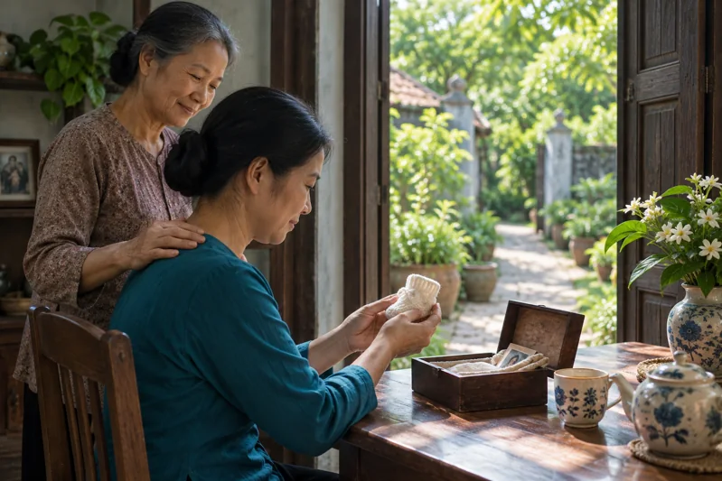 Cảnh minh họa đời sống cho một đoạn trong Câu 22.