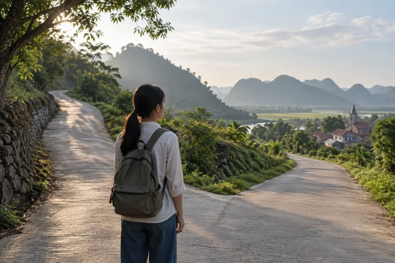 Con đường như ẩn dụ lựa chọn; không phân loại khuôn mặt được cứu hay bị loại.
