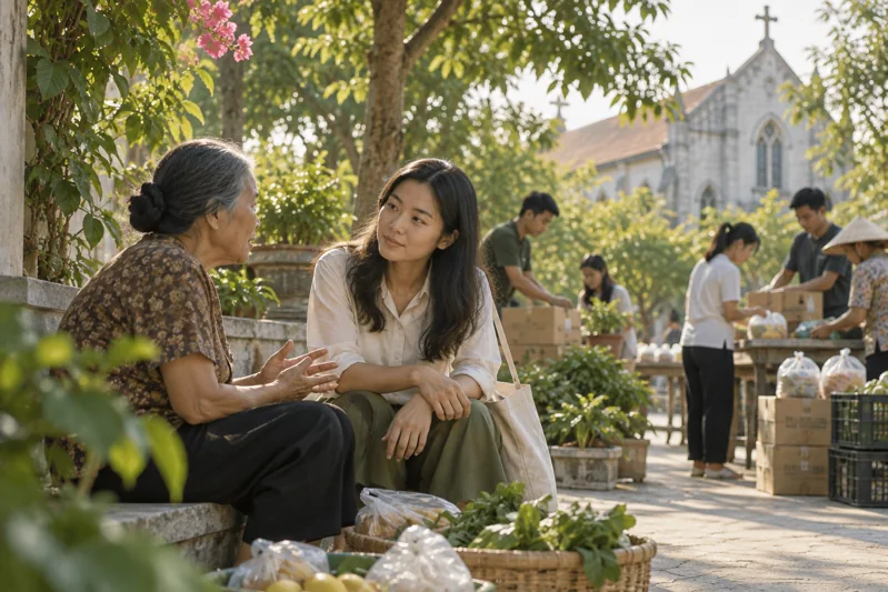 Cảnh minh họa đời sống cho một đoạn trong Câu 29.