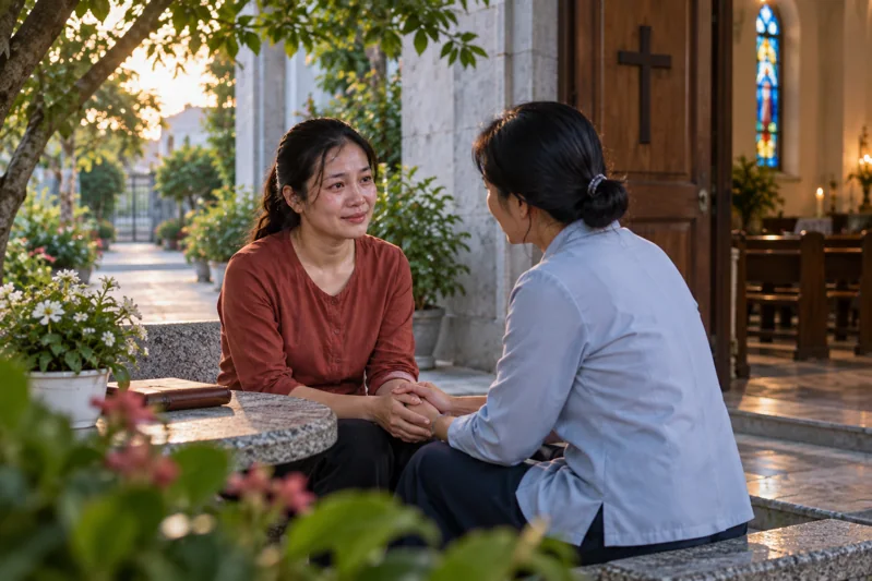 Cảnh minh họa đời sống cho một đoạn trong Câu 40.