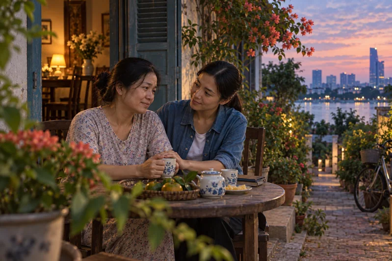 Cảnh minh họa đời sống cho một đoạn trong Câu 44.